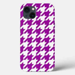 Purple Elegant Houndstooth iPhone 13 Case
