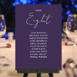 Purple Elegant Modern Seating Chart Table Number<br><div class="desc">These purple minimalist elegant script double-sided seating chart table numbers are perfect for all celebrations. Designed by Thisisnotme©</div>