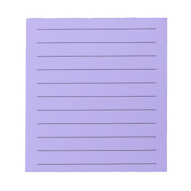 Purple Elegant & Vibrant Stationery Notepad (Front)