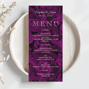 Purple Elegant Wedding Menu Card