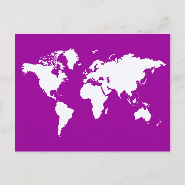 Purple Elegant World Postcard (Front)