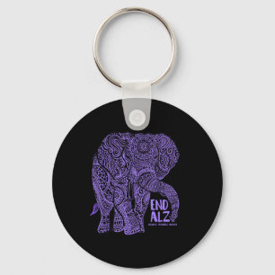 Purple Elephant Heimer Awareness Apparel & Gif Key Ring