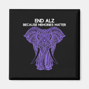 Purple Elephant Heimerheimer Awareness Apparel End Magnet