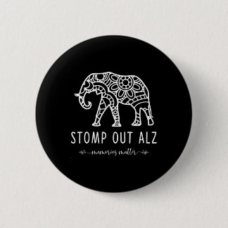 Purple Elephant Heimerheimer Awareness Apparel Mem 6 Cm Round Badge