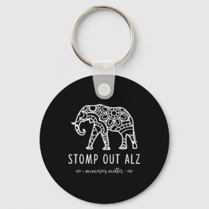 Purple Elephant Heimerheimer Awareness Apparel Mem Key Ring