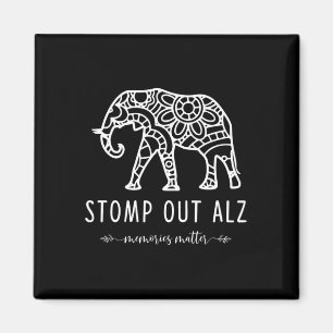 Purple Elephant Heimerheimer Awareness Apparel Mem Magnet