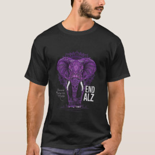 Purple Elephant Heimerheimer Awareness End Heimer T-Shirt