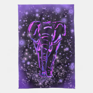 Purple Elephant Kitchen Towel