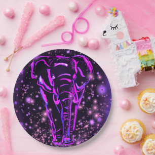 Purple Elephant Paper Plates