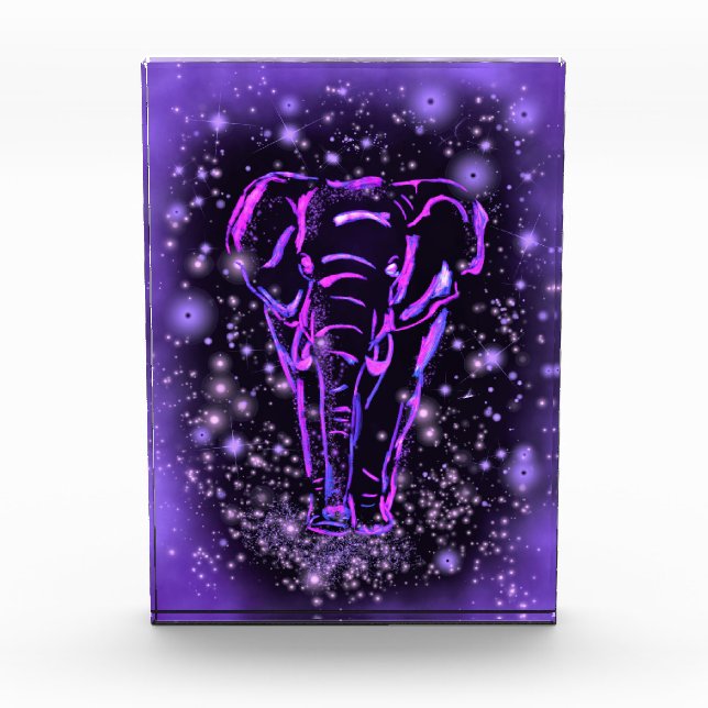 Purple Elephant Photo Block (Front)