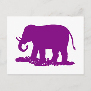 Purple Elephant Postcard
