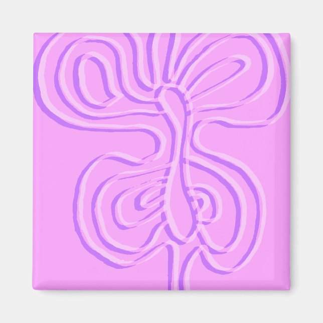 Purple Embossed "Rainbow" Flutterfly Magnet (Front)