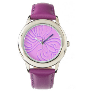 Purple Embossed "Rainbow" Flutterfly Watch