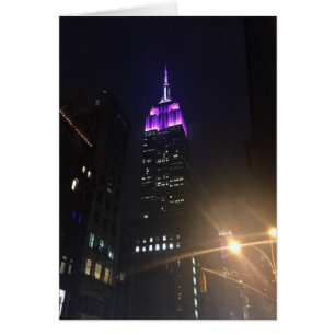 Purple Empire State Building NYC New York Night