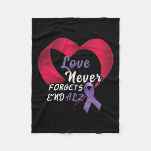 Purple End Alzheimer End Heimer Heimers Awareness Fleece Blanket