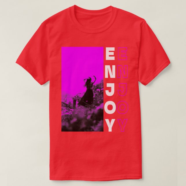 Purple Enjoy T-Shirt (Design Front)