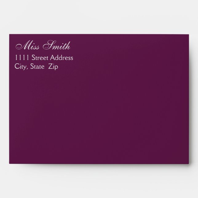 Purple Envelope For 5X7 Invitation (Front)