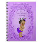 Purple Ethnic Princess Baby Shower Guest Book