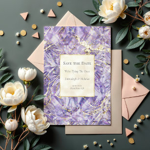 Purple Euphoria Spinel Gemstone Save the Date Postcard