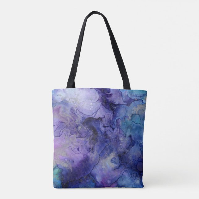 Purple Everyday Shopping Tote Bag (Back)