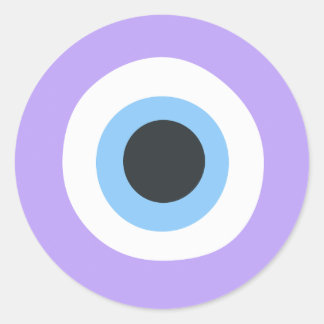 purple evil eye stickers 🧿 round