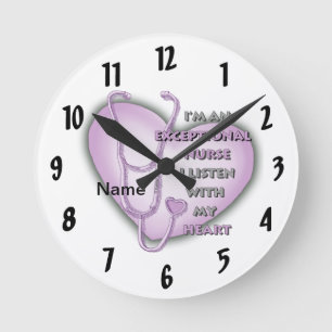 Purple Exceptional Nurse clock