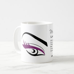 Purple Eye long eyelashes Lash extension  icon Coffee Mug