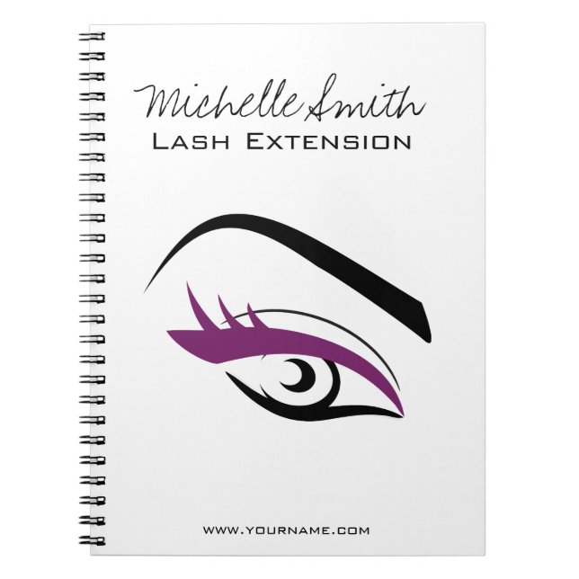 Purple Eye long eyelashes Lash extension  icon Notebook (Front)