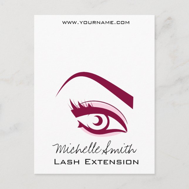 Purple Eye long eyelashes Lash extension  icon Postcard (Front)