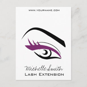Purple Eye long eyelashes Lash extension  icon Postcard