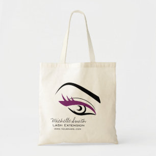 Purple Eye long eyelashes Lash extension  icon Tote Bag