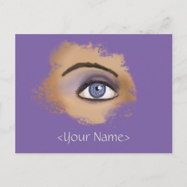 Purple Eye Makeup Postcard (Front)