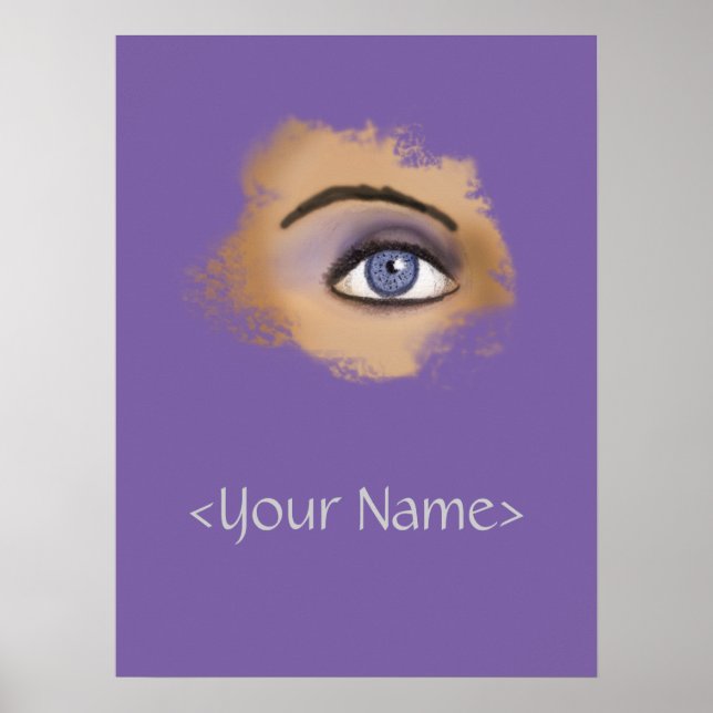 Purple Eye Makeup Poster (Front)