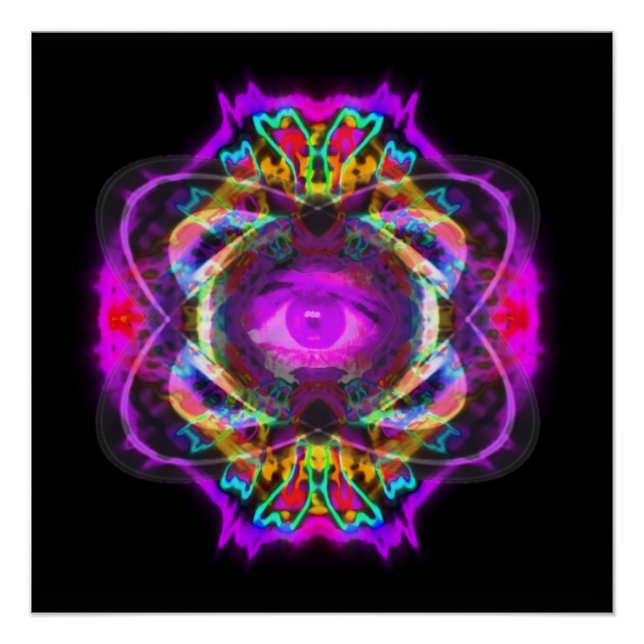 Purple eye of Saturn Poster (Front)