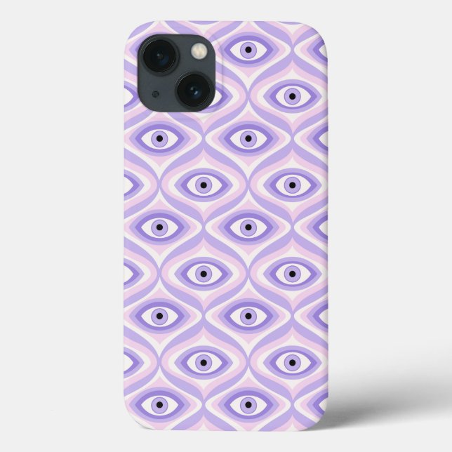 Purple Eye Pattern - Trippy Pastel Goth Case-Mate iPhone Case (Back)