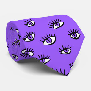 Purple Eyes Halloween Tie