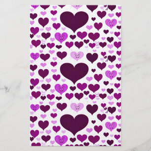 Purple,Eyes of Love_ Stationery