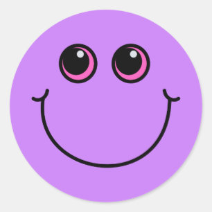 Purple Face Classic Round Sticker