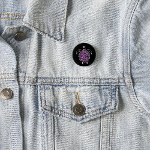 Purple Factual Sea Turtle Shell 3 Cm Round Badge