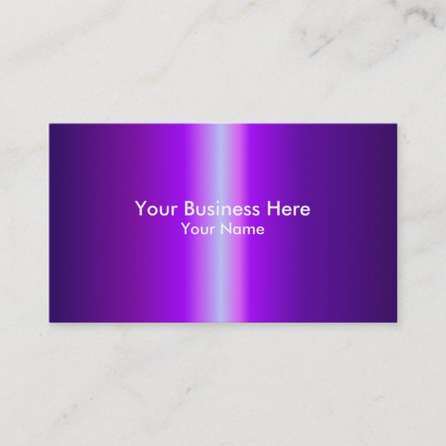 Purple fade customisable business cards (Front)