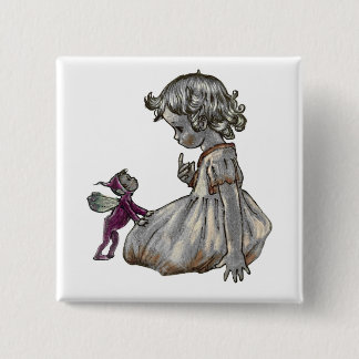 Purple Fairy  15 Cm Square Badge