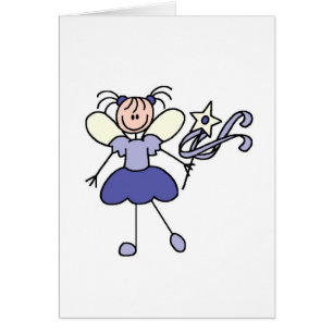 Purple Fairy Angel With Wand Card