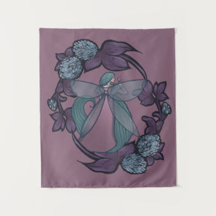Purple Fairy Butterfly Goddess Fairies Art Tapestry