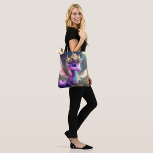Purple Fairy Dragon (Believe In The Wonderful) Tote Bag