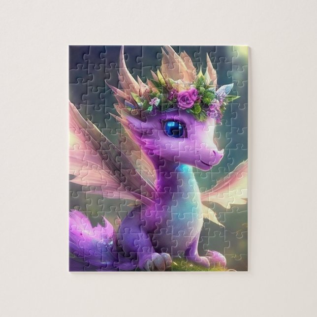 Purple Fairy Dragon Jigsaw Puzzle (Vertical)