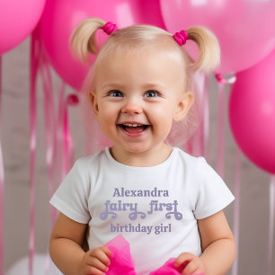 Purple  Fairy First Berry First Birthday Toddler T-Shirt