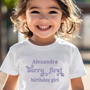 Purple  Fairy First Berry First Birthday Toddler T-Shirt