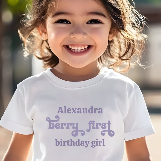 Purple  Fairy First Berry First Birthday Toddler T-Shirt (Creator Uploaded)