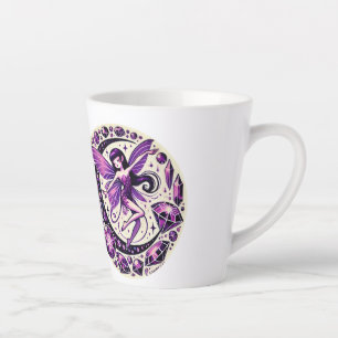 Purple Fairy Illustration Latte Mug