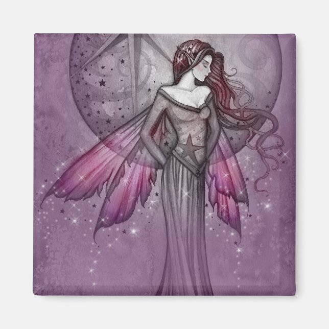 Purple Fairy Magnet by Molly Harrison (Front)